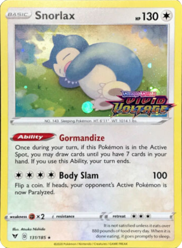 Image of Snorlax (131/185) [Sword & Shield: Black Star Promos]