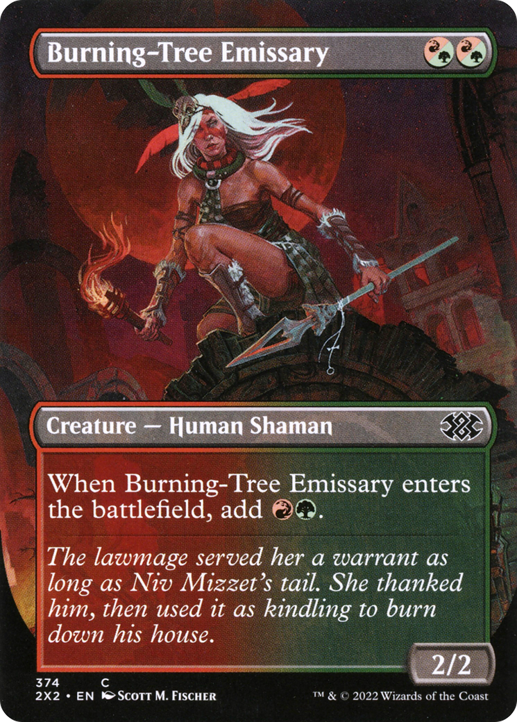 Image of Burning-Tree Emissary (Borderless Alternate Art) [Double Masters 2022]