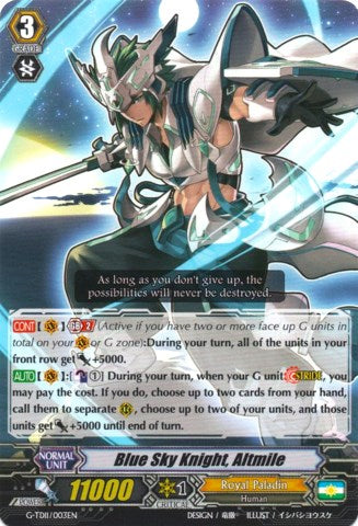 Image of Blue Sky Knight, Altmile (G-TD11/003EN) [Divine Knight of Heavenly Decree]