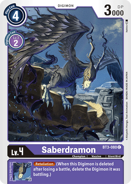 Image of Saberdramon [BT3-080] [Release Special Booster Ver.1.5]