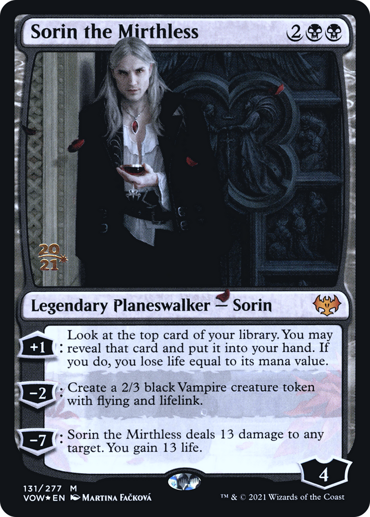 Image of Sorin the Mirthless [Innistrad: Crimson Vow Prerelease Promos]