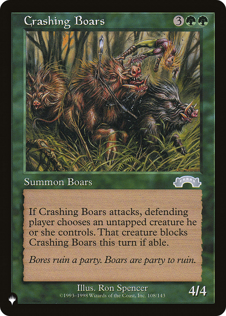 Image of Crashing Boars [The List]