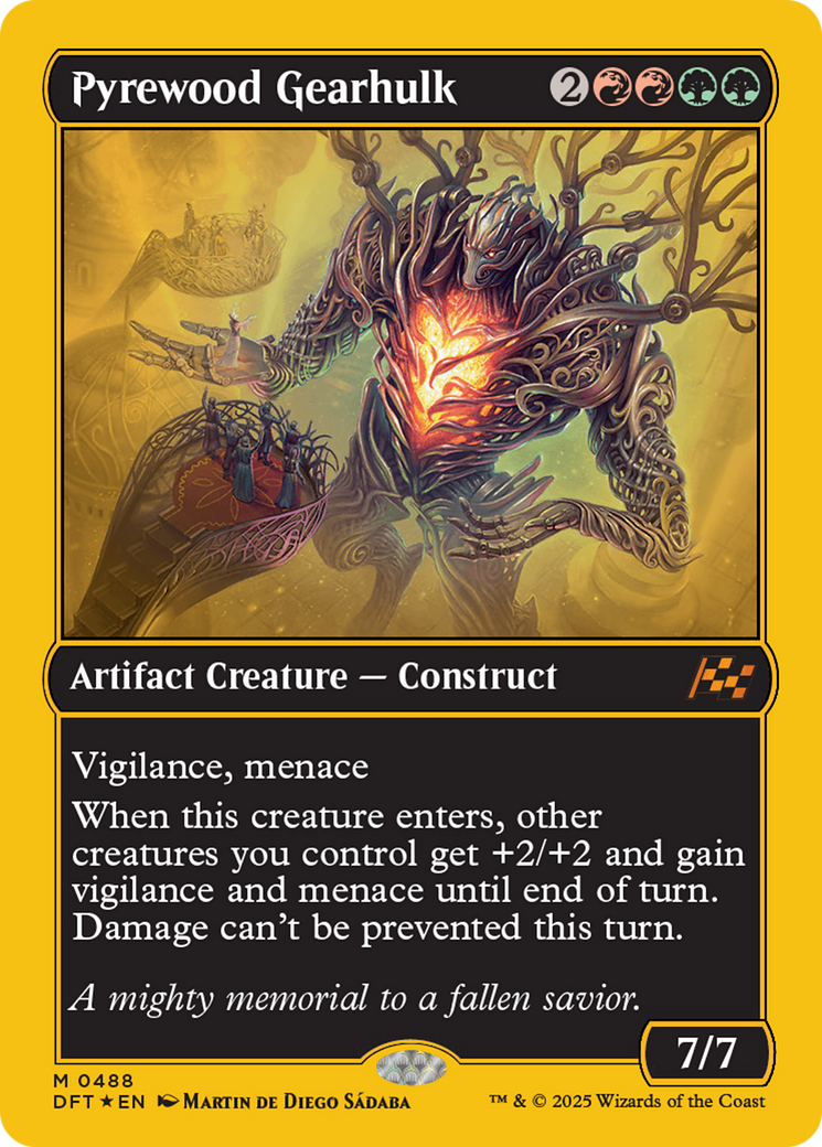 Image of Pyrewood Gearhulk (First-Place Foil) [Aetherdrift]
