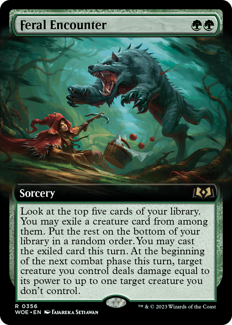 Image of Feral Encounter (Extended Art) [Wilds of Eldraine]