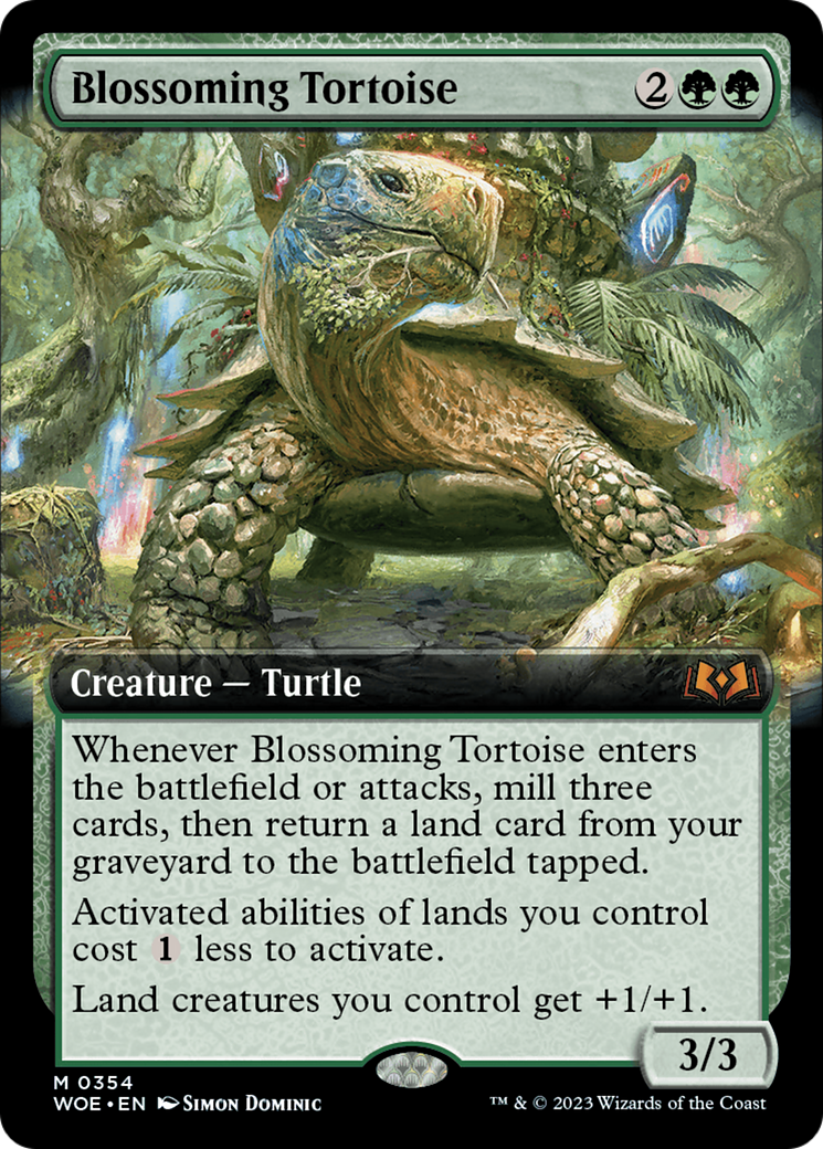Image of Blossoming Tortoise (Extended Art) [Wilds of Eldraine]