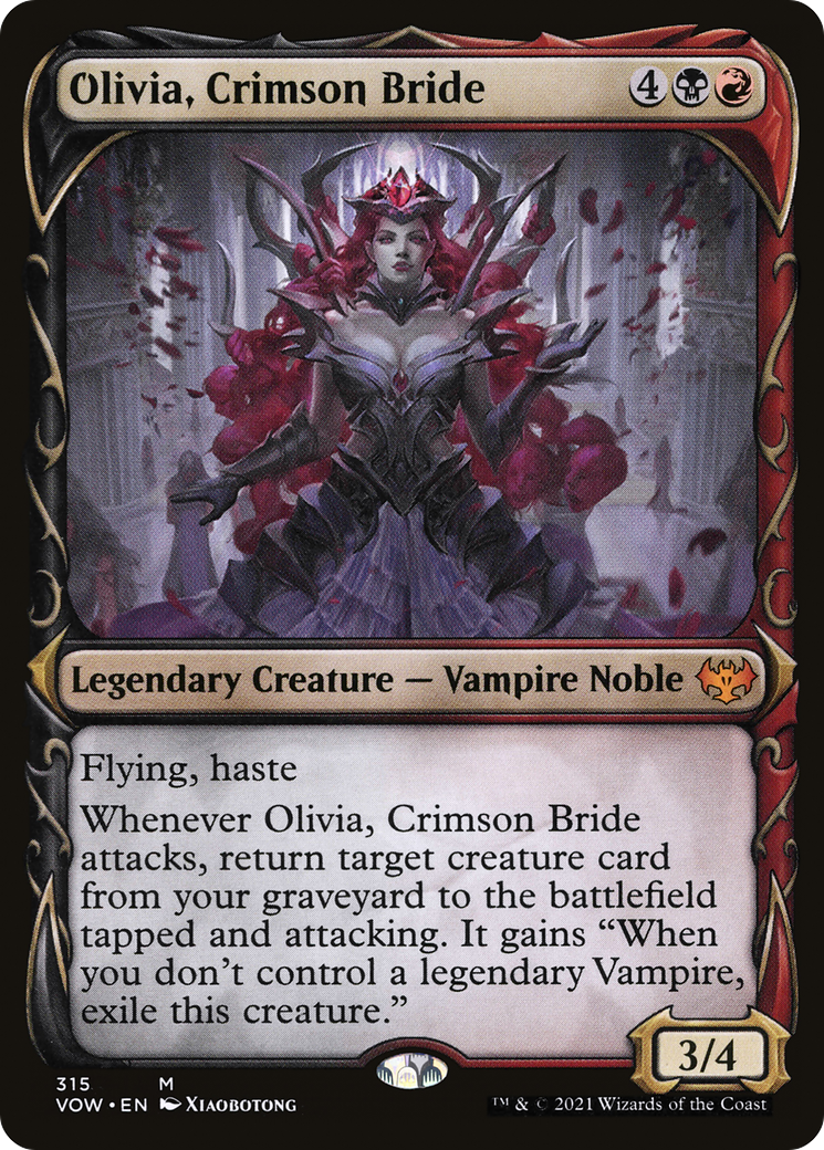 Image of Olivia, Crimson Bride (Showcase Fang Frame) [Innistrad: Crimson Vow]