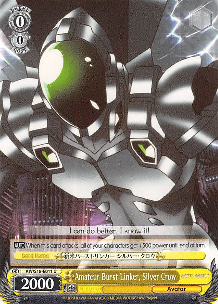 Image of Amateur Burst Linker, Silver Crow (AW/S18-E011 U) [Accel World]