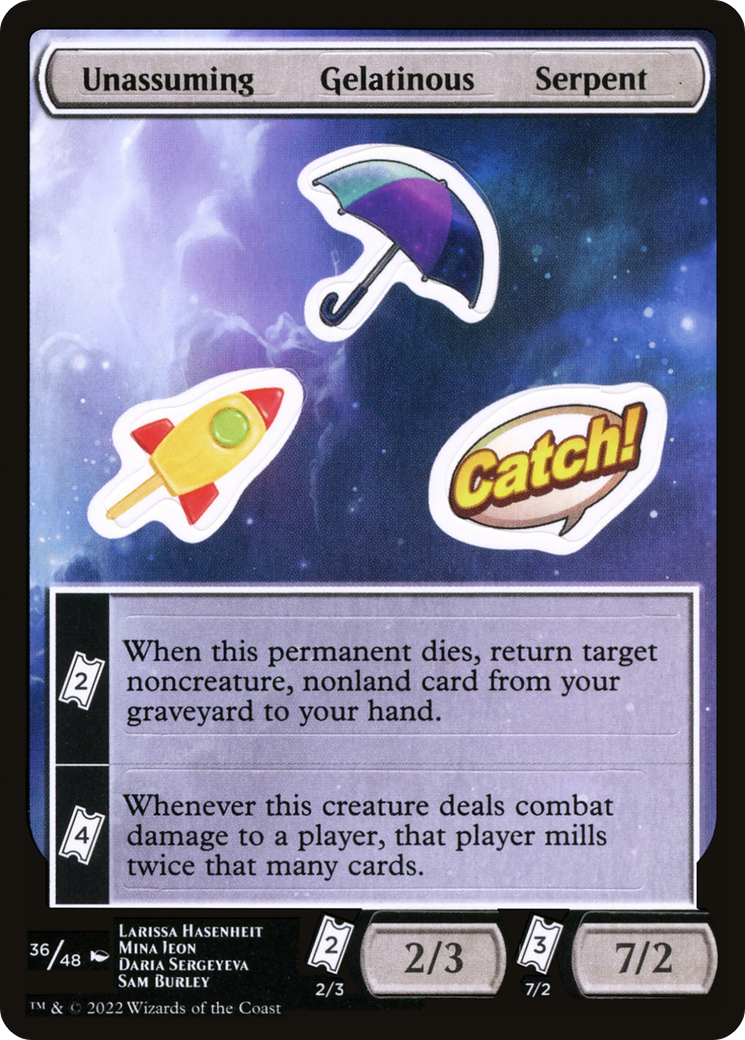 Image of Unassuming Gelatinous Serpent [Unfinity Stickers]