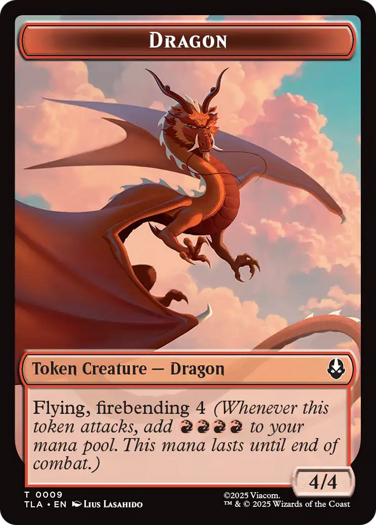 Image of Dragon // Food (0019) Double-Sided Token [Avatar: The Last Airbender Tokens]