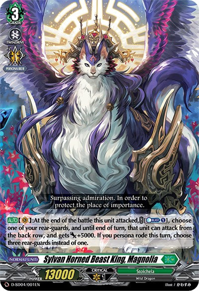 Image of Sylvan Horned Beast King, Magnolia (D-SD04/001EN) [Megumi Okura: Sylvan King]