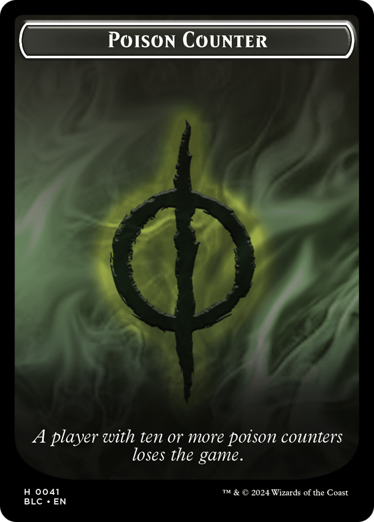 Image of Rabbit // Poison Counter Double-Sided Token [Bloomburrow Commander Tokens]