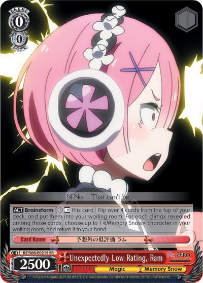 Image of Unexpectedly Low Rating, Ram (RZ/S68-E021S SR) [Re:ZERO Memory Snow]