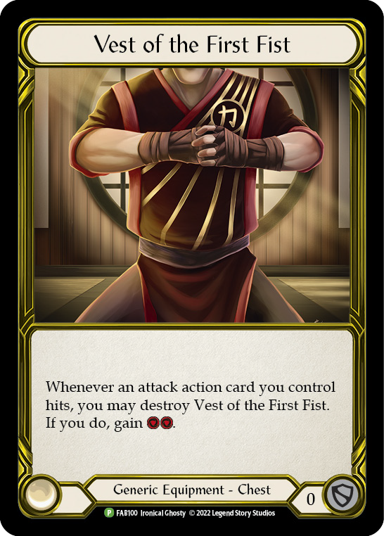 Image of Vest of the First Fist (Golden) [FAB100] (Promo)  Cold Foil