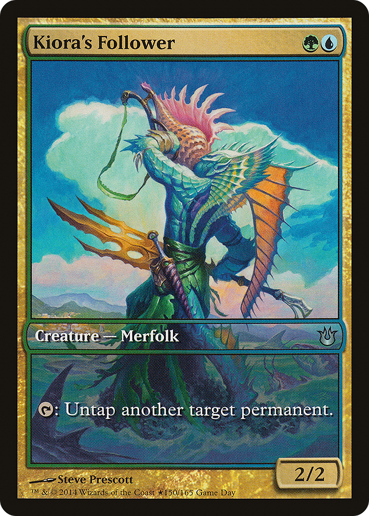 Image of Kiora's Follower (Game Day) [Born of the Gods Promos]