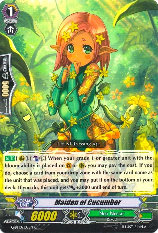 Image of Maiden of Cucumber (G-BT10/103EN) [Raging Clash of the Blade Fangs]