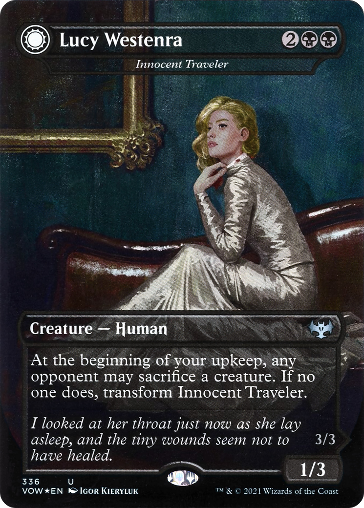 Image of Innocent Traveler // Malicious Invader - Lucy Westenra // Lucy, Arisen Vampire [Innistrad: Crimson Vow]