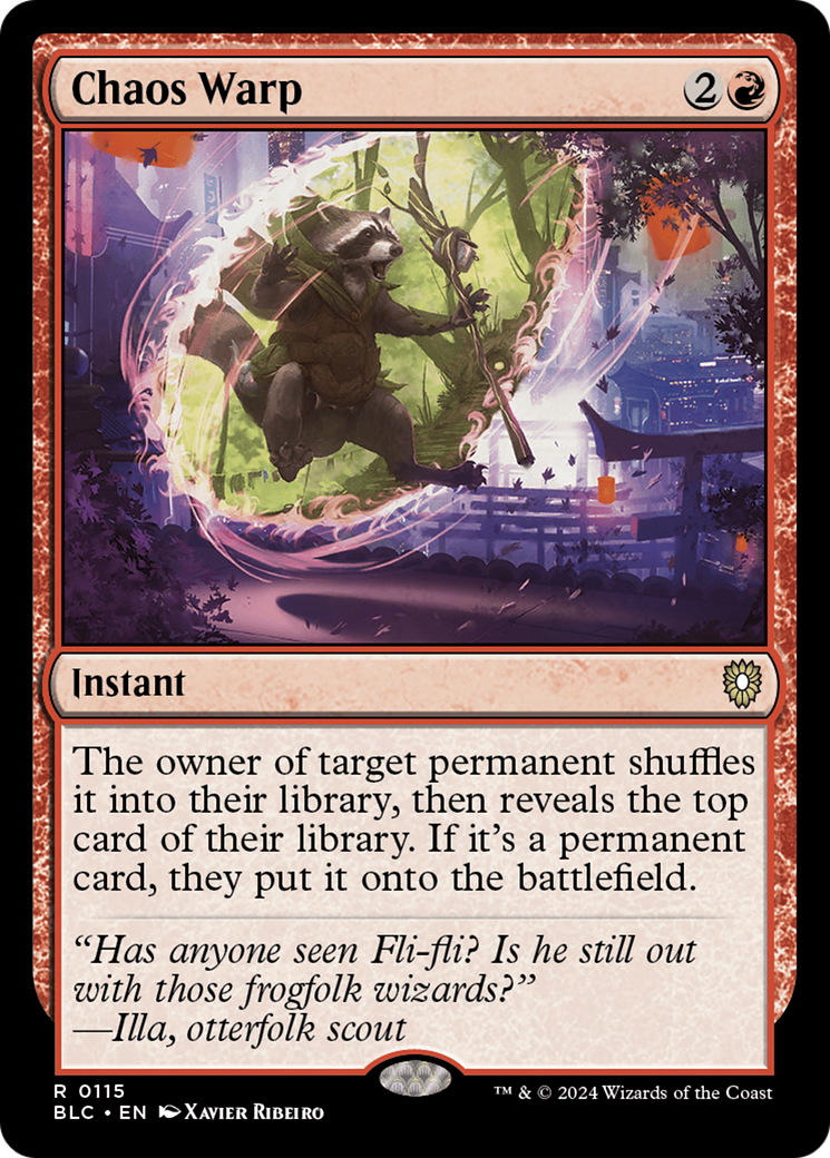 Image of Chaos Warp [Bloomburrow Commander]