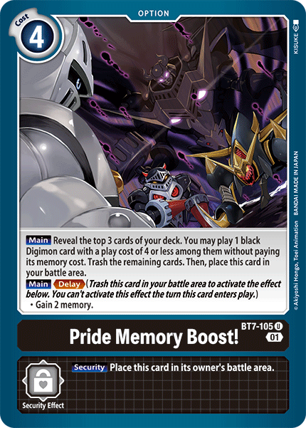 Image of Pride Memory Boost! [BT7-105] [Next Adventure]