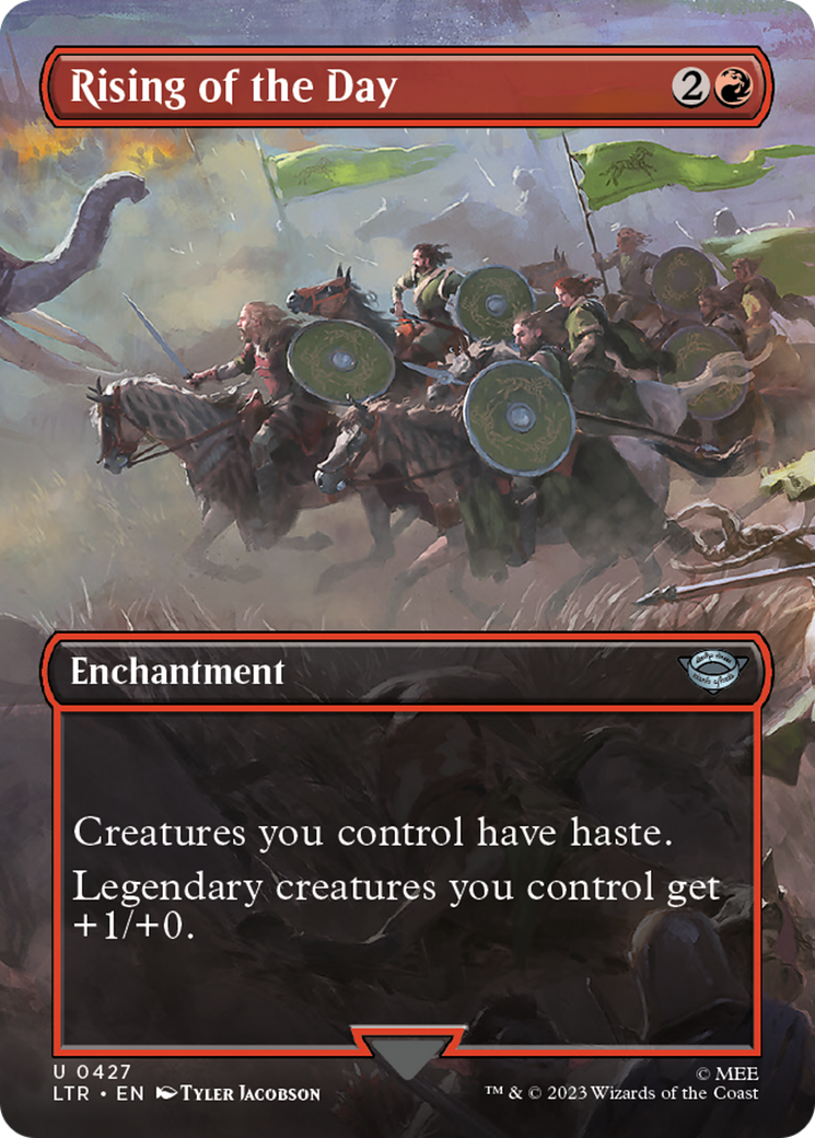 Image of Rising of the Day (Borderless Alternate Art) [The Lord of the Rings: Tales of Middle-Earth]