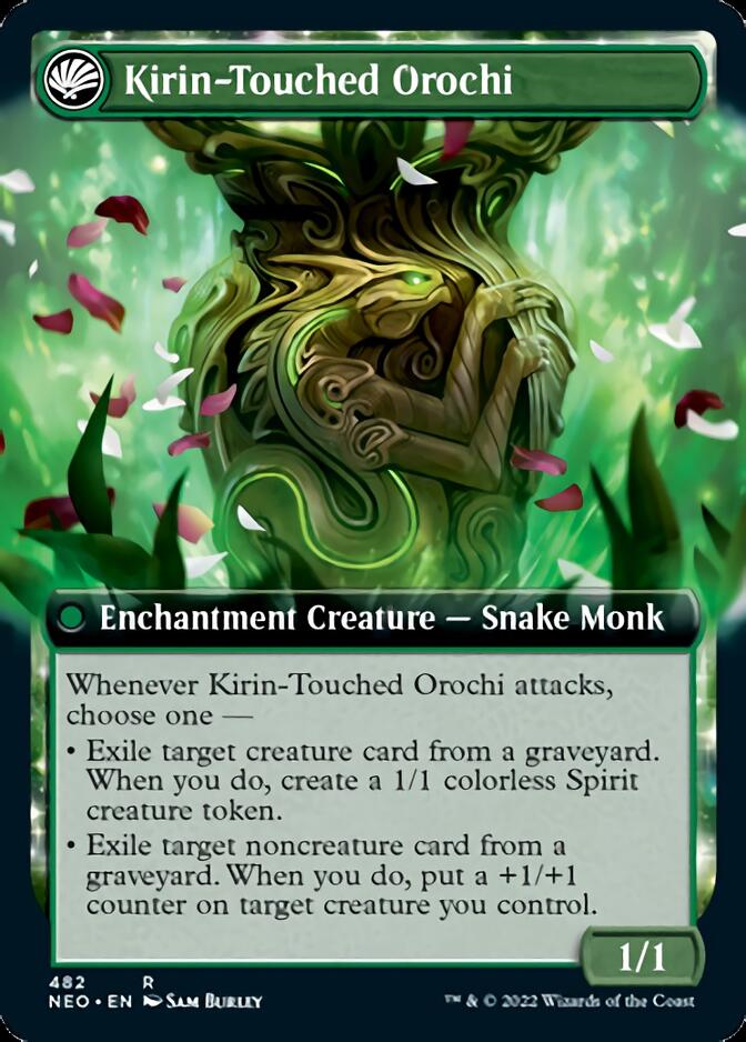 Image of Teachings of the Kirin // Kirin-Touched Orochi (Extended Art) [Kamigawa: Neon Dynasty]