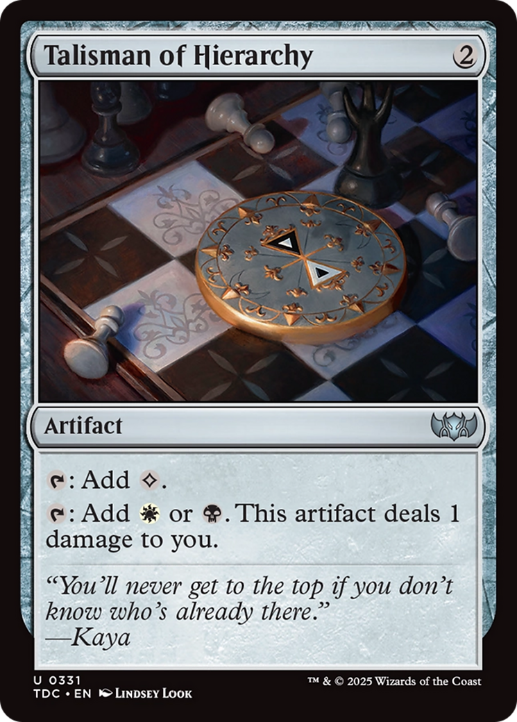 Image of Talisman of Hierarchy [Tarkir: Dragonstorm Commander]