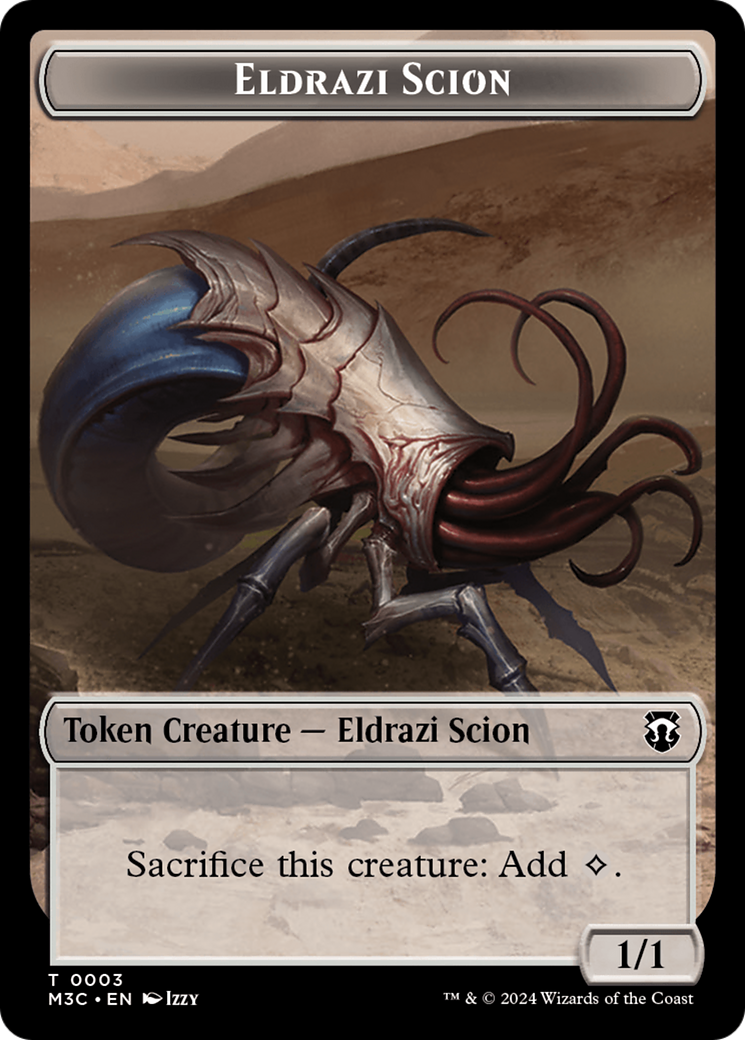 Image of Eldrazi Spawn (Ripple Foil) // Eldrazi Scion Double-Sided Token [Modern Horizons 3 Commander Tokens]