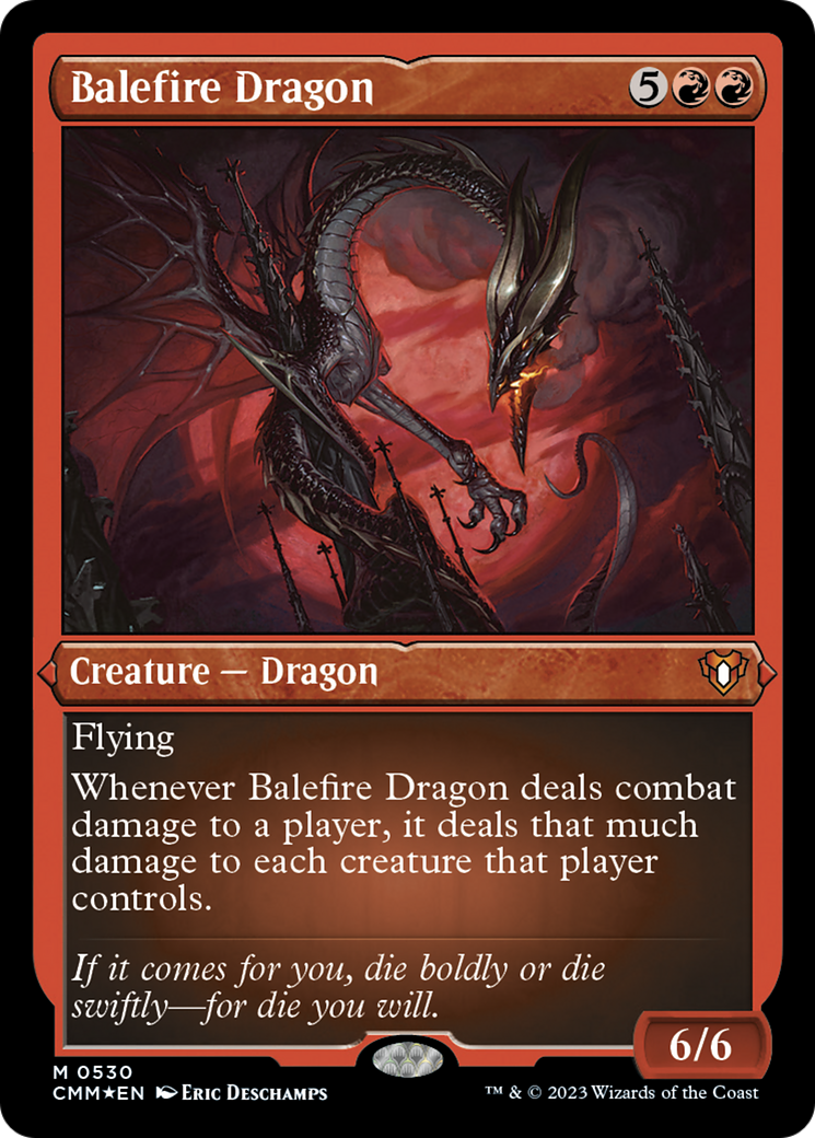 Image of Balefire Dragon (Foil Etched) [Commander Masters]