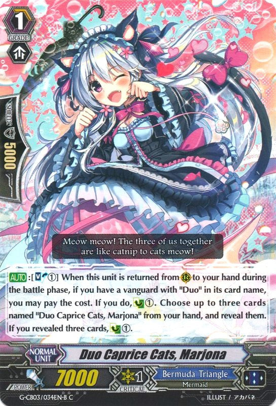 Image of Duo Caprice Cats, Marjona (Black) (G-CB03/034EN B) [Blessing of Divas]
