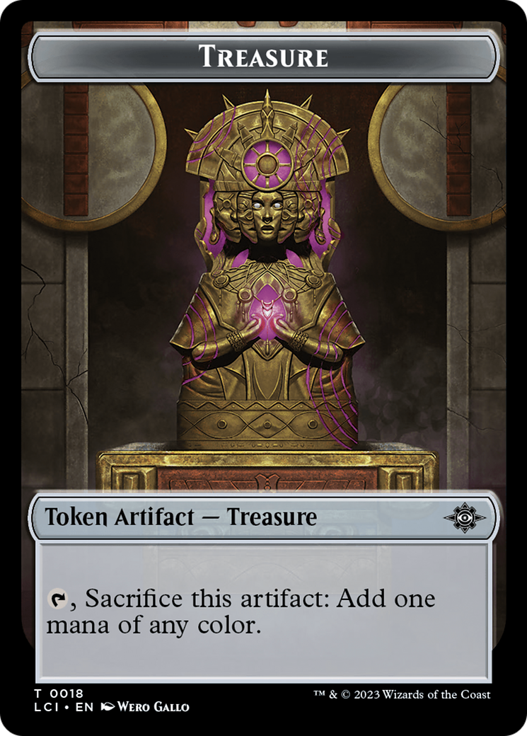 Image of Treasure (0018) // Golem Double-Sided Token [The Lost Caverns of Ixalan Tokens]