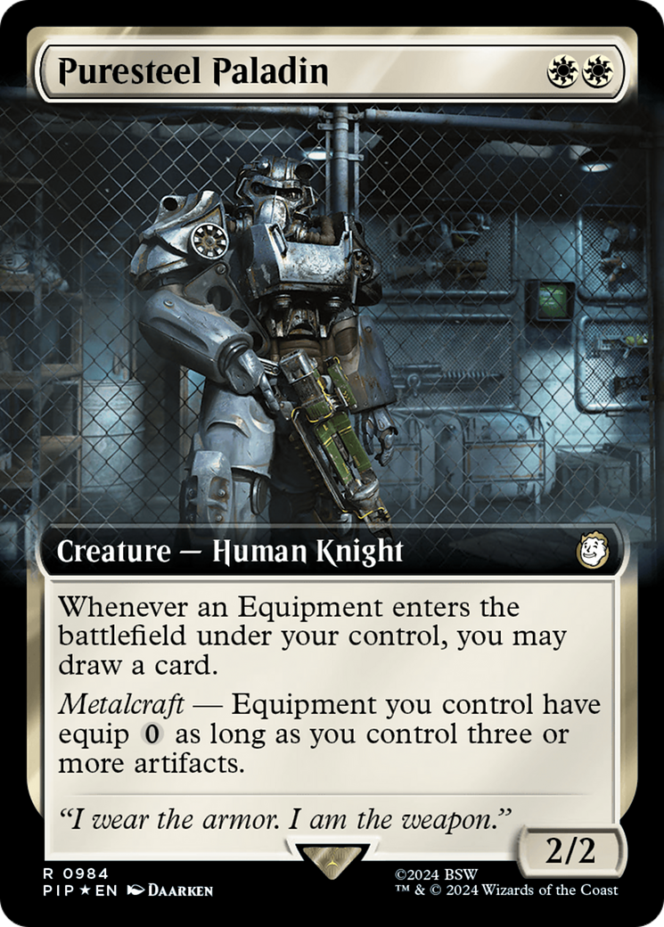 Image of Puresteel Paladin (Extended Art) (Surge Foil) [Fallout]