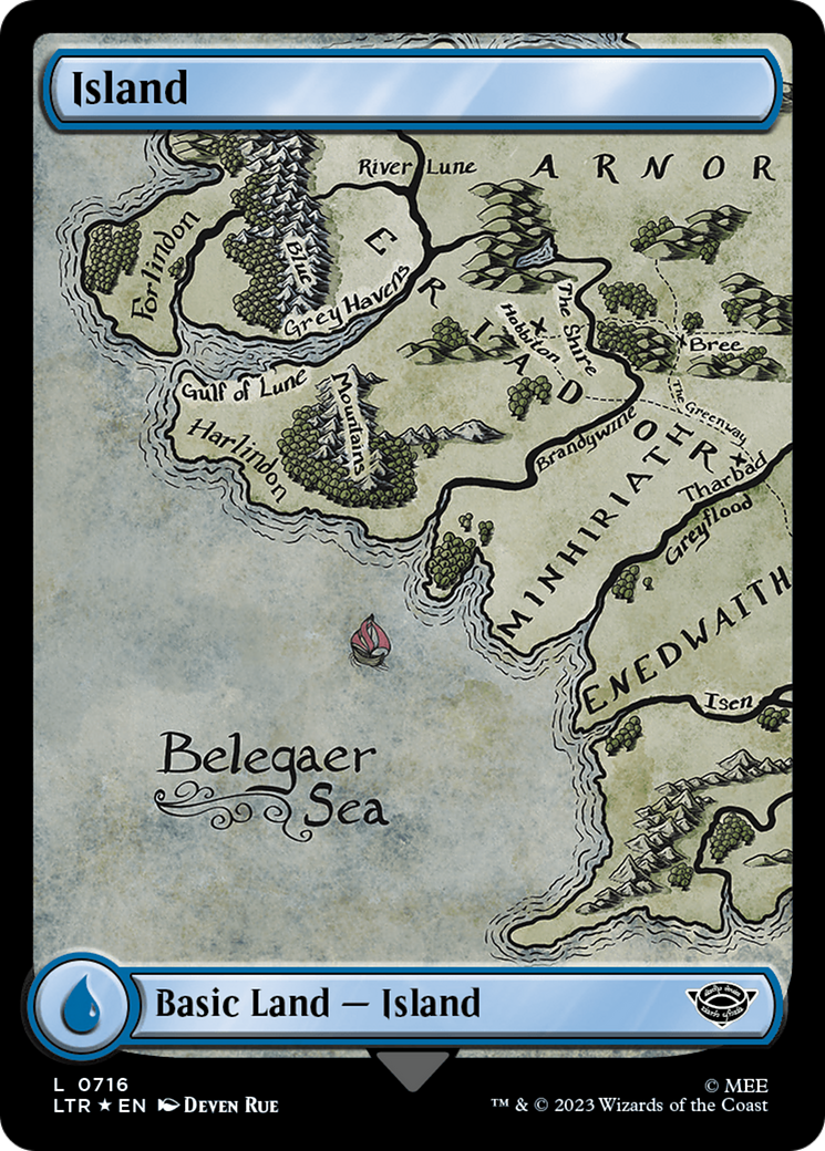 Image of Island (0716) (Surge Foil) [The Lord of the Rings: Tales of Middle-Earth]