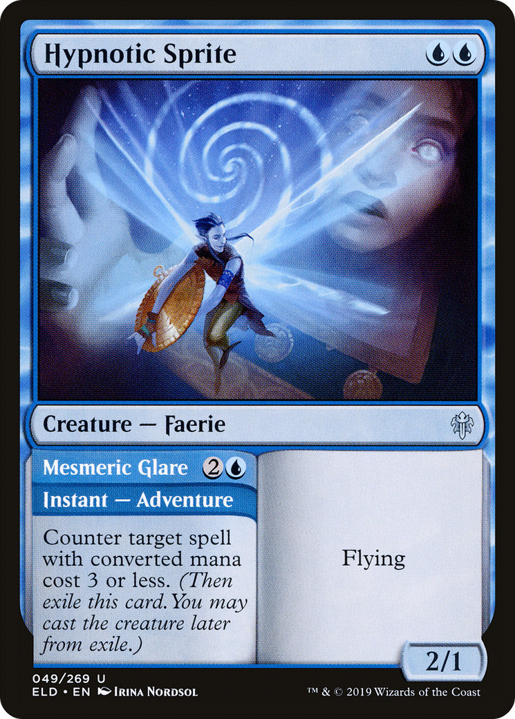 Image of Hypnotic Sprite // Mesmeric Glare [Throne of Eldraine]