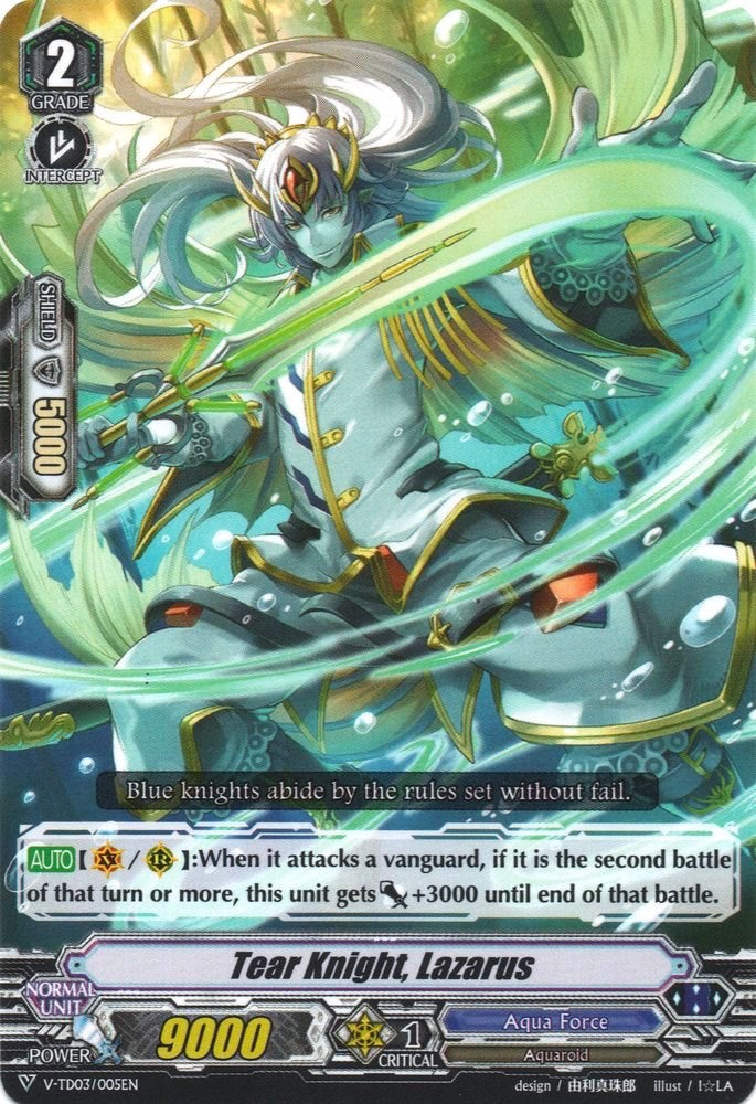 Image of Tear Knight, Lazarus (V-TD03/005EN) [Leon Soryu]