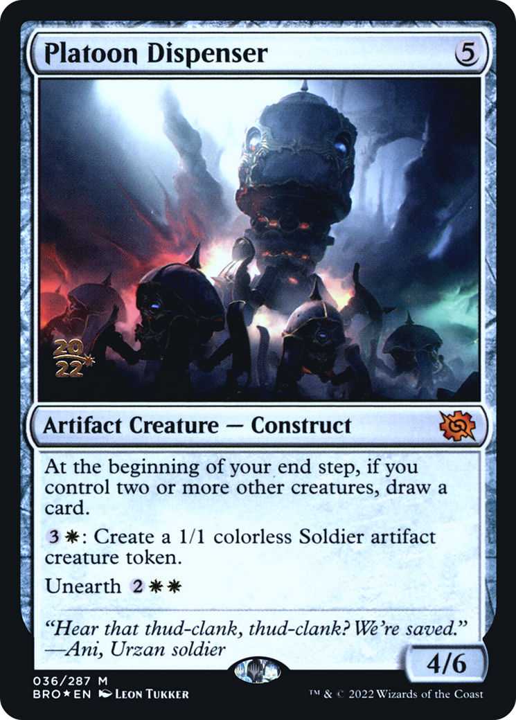 Image of Platoon Dispenser [The Brothers' War Prerelease Promos]