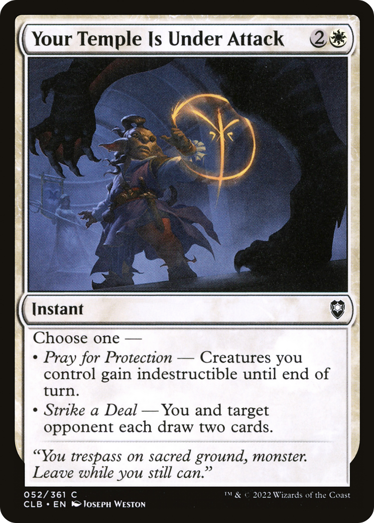 Image of Your Temple Is Under Attack [Commander Legends: Battle for Baldur's Gate]