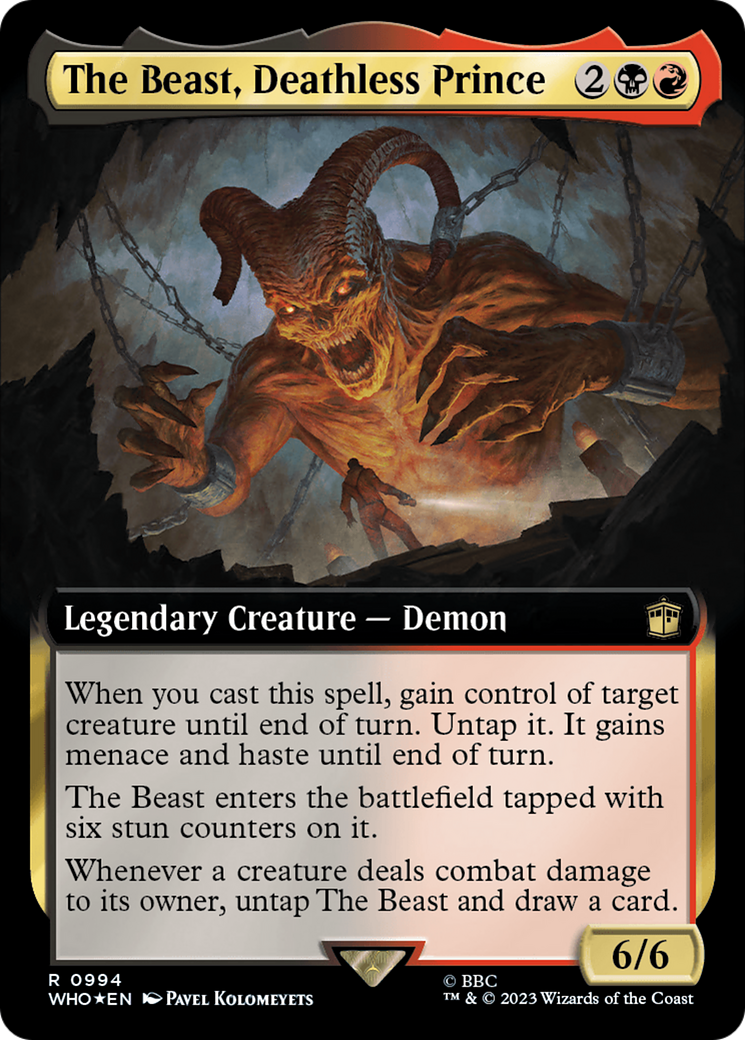 Image of The Beast, Deathless Prince (Extended Art) (Surge Foil) [Doctor Who]