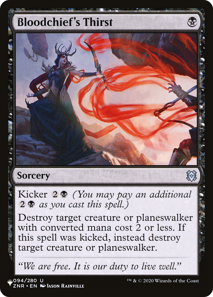 Image of Bloodchief's Thirst [The List]