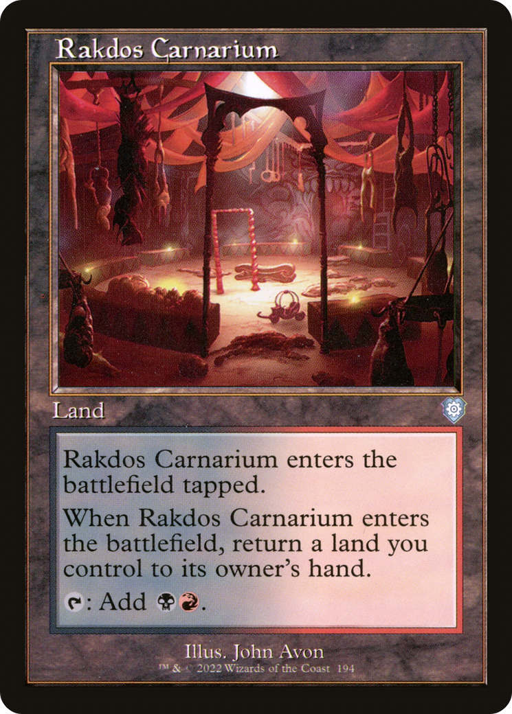Image of Rakdos Carnarium (Retro) [The Brothers' War Commander]