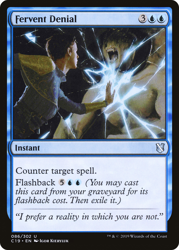Image of Fervent Denial [Commander 2019]