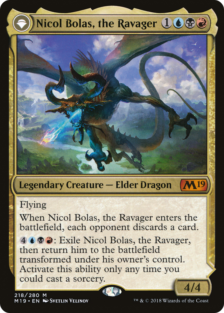 Image of Nicol Bolas, the Ravager // Nicol Bolas, the Arisen [Core Set 2019]