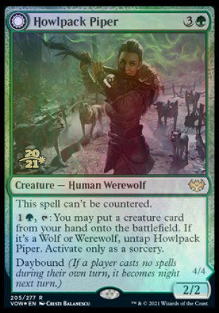 Image of Howlpack Piper // Wildsong Howler [Innistrad: Crimson Vow Prerelease Promos]