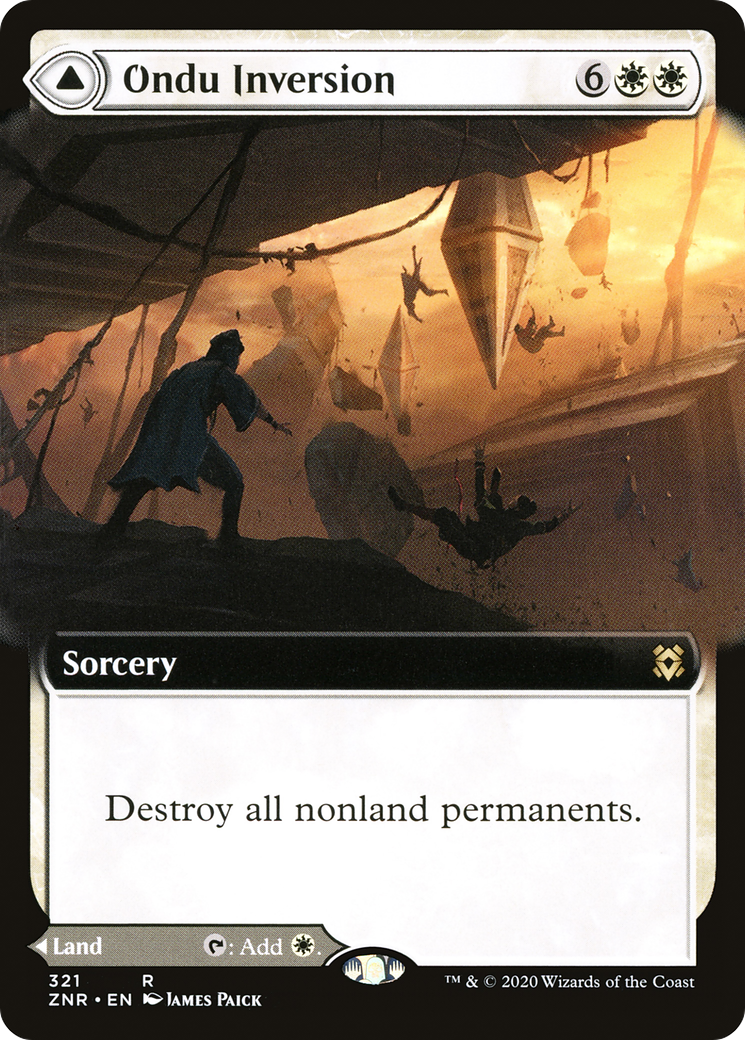 Image of Ondu Inversion // Ondu Skyruins (Extended Art) [Zendikar Rising]