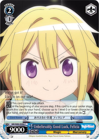 Image of Unbelievably Good Luck, Felicia (MR/W80-E096 C) [Magia Record: Puella Magi Madoka Magica [Side Story] (Anime)]