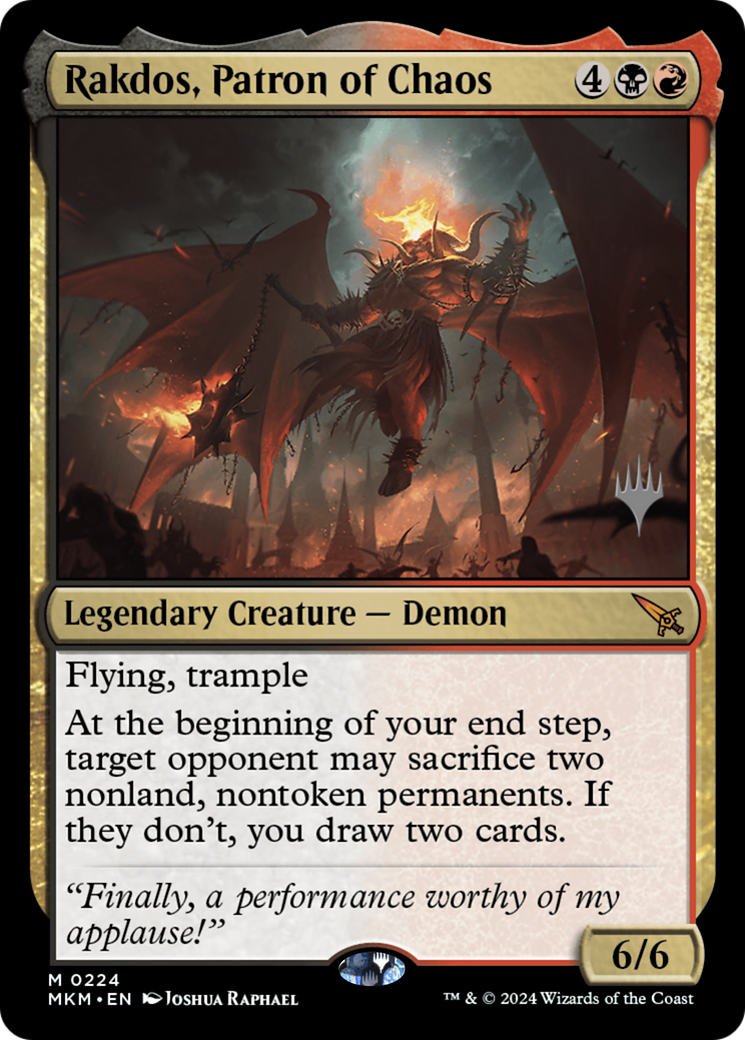 Image of Rakdos, Patron of Chaos (Promo Pack) [Murders at Karlov Manor Promos]