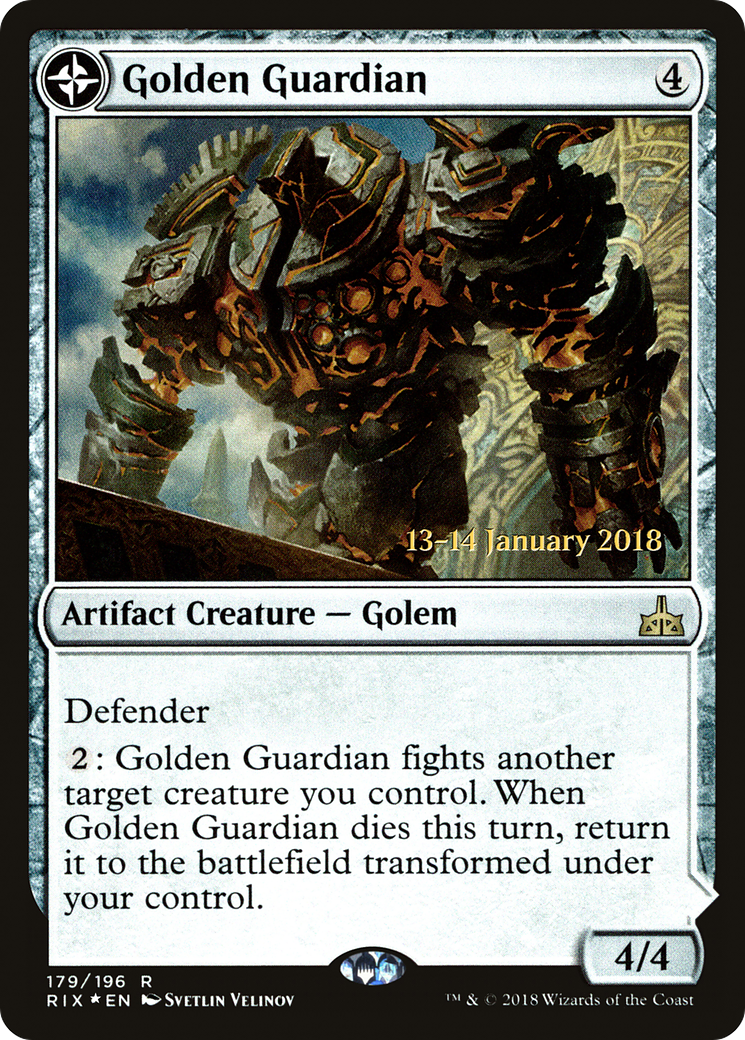 Image of Golden Guardian // Gold-Forge Garrison [Rivals of Ixalan Prerelease Promos]