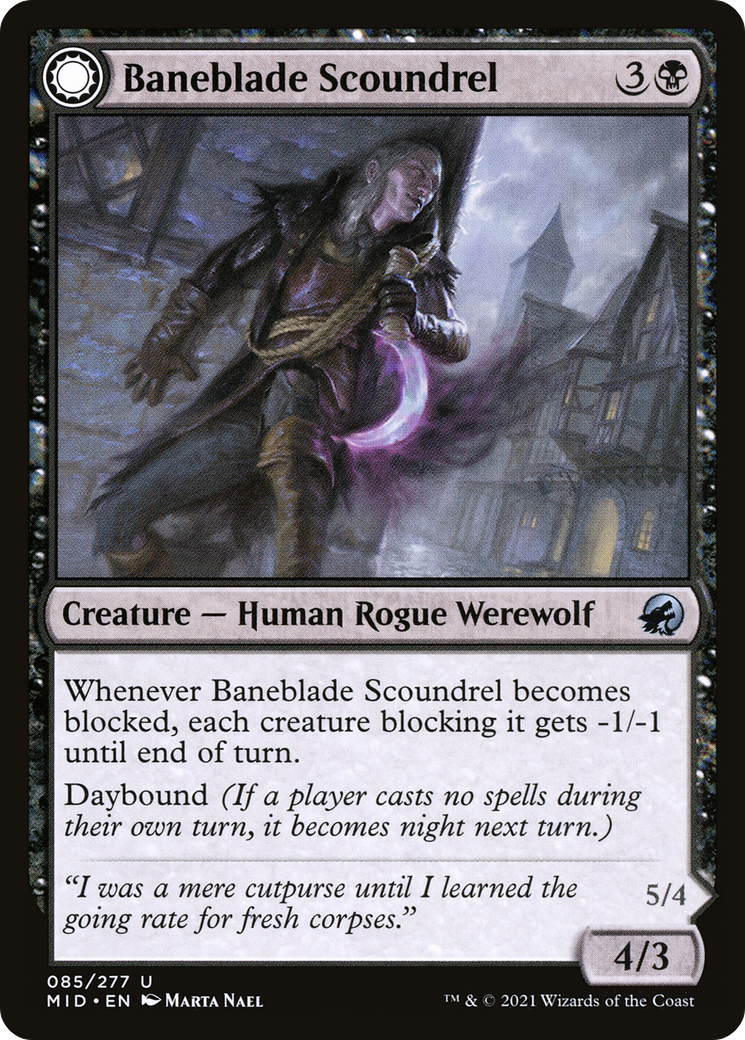 Image of Baneblade Scoundrel // Baneclaw Marauder [Innistrad: Midnight Hunt]