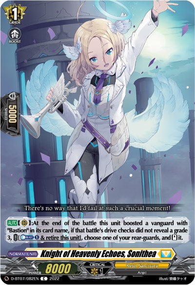 Image of Knight of Heavenly Echoes, Sonithea (D-BT07/082EN) [Raging Flames Against Emerald Storm]