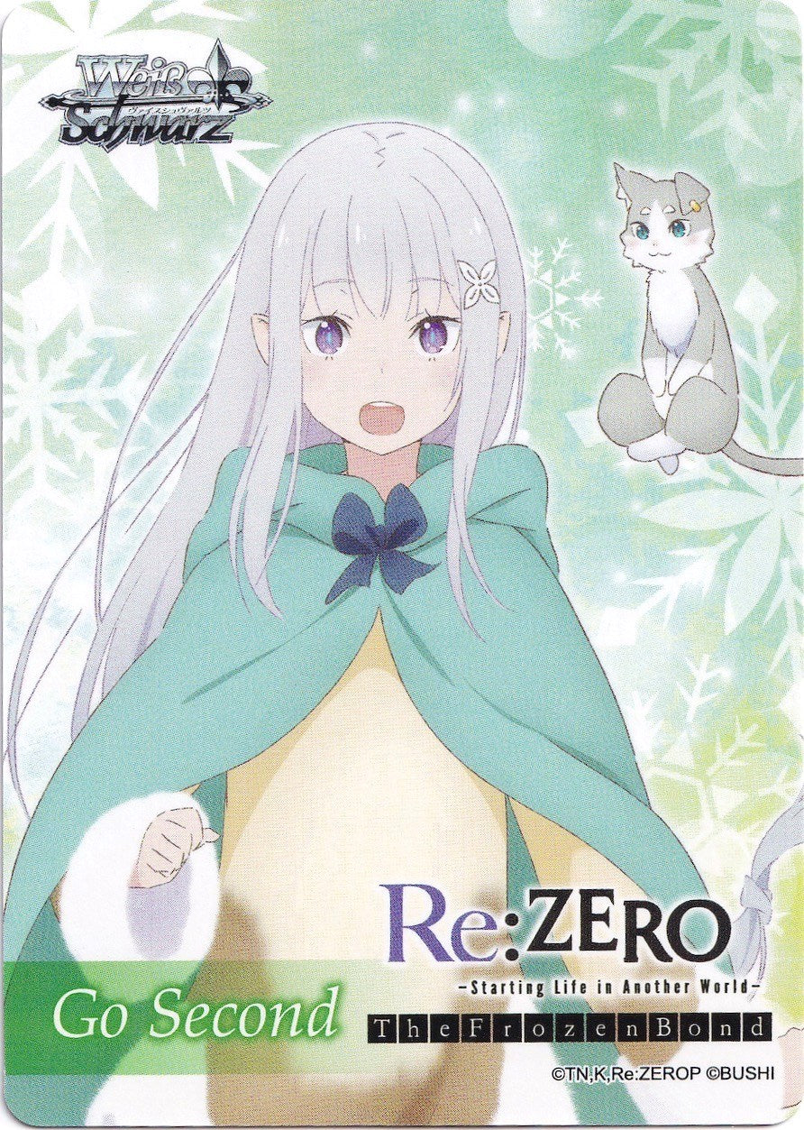 Image of Go Second Card - Contractor and Spirit, Emilia & Puck [Re:ZERO: The Frozen Bond]