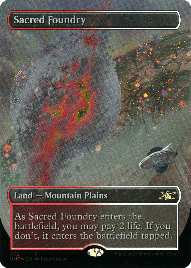 Image of Sacred Foundry (Borderless) (Galaxy Foil) [Unfinity]