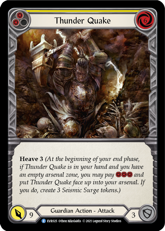 Image of Thunder Quake (Yellow) [EVR025] (Everfest)  1st Edition Rainbow Foil